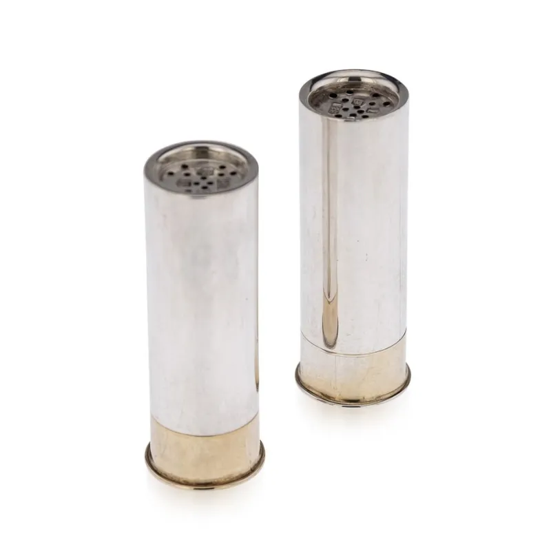 Best Pamono Scottish Salt & Pepper Shotgun Cartridges, Edinburgh, 1914, Set of 2