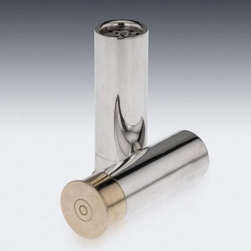Best Pamono Scottish Salt & Pepper Shotgun Cartridges, Edinburgh, 1914, Set of 2