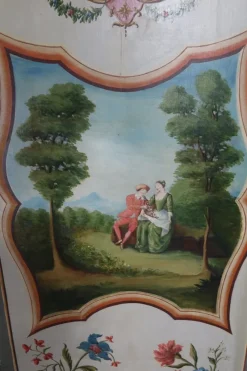 Online Pamono Screen with Oil Painting, 1800s