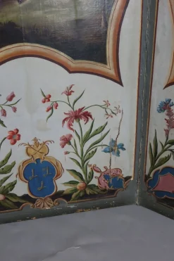 Online Pamono Screen with Oil Painting, 1800s
