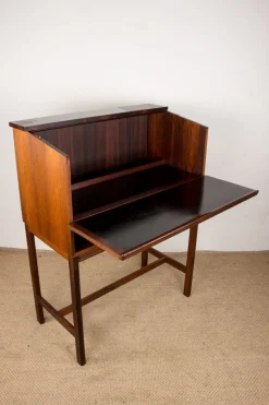 Pamono Scriban Bar and Secretary in Rosewood and Formica by Hans Olsen for C.S Mobler, 1960><noscript><img width=
