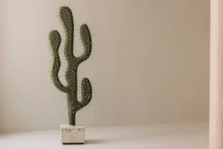 Pamono Sculptural Cactus Floor Lamp in Travertine and Fiberglass, 1970s> Floor Lamps