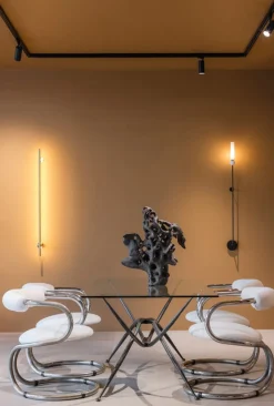 Clearance Pamono Sculptural Centre Table with Glass Top and Wrought Iron Frame