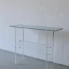 Clearance Pamono Sculptural Glass and Acrylic Glass Console Table, Italy, 1980s