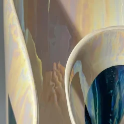Discount Pamono Sculptural Iridescent Ceramic Vase, 1960s-1970s