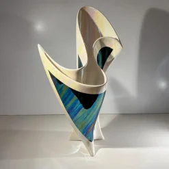 Discount Pamono Sculptural Iridescent Ceramic Vase, 1960s-1970s