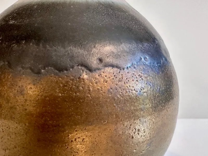 Pamono Sculptural Layer-Glazed Studio Ceramic Art Vase by Cornelsen Kindermann, Germany, 1960s> Vases