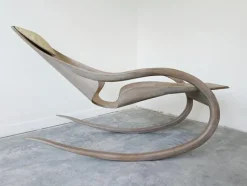 Outlet Pamono Sculptural Rocking Chair in Molded Ash & Plywood in the style of Wendell Castle, 2000s