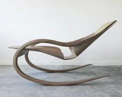Outlet Pamono Sculptural Rocking Chair in Molded Ash & Plywood in the style of Wendell Castle, 2000s