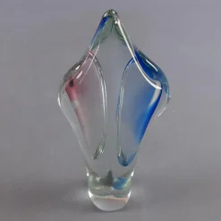 Pamono Sculptural Sommerso Murano Glass Vase by Archimede Seguso for Flavio Poli, 1960s