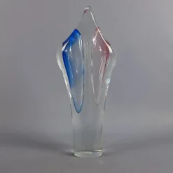 Pamono Sculptural Sommerso Murano Glass Vase by Archimede Seguso for Flavio Poli, 1960s