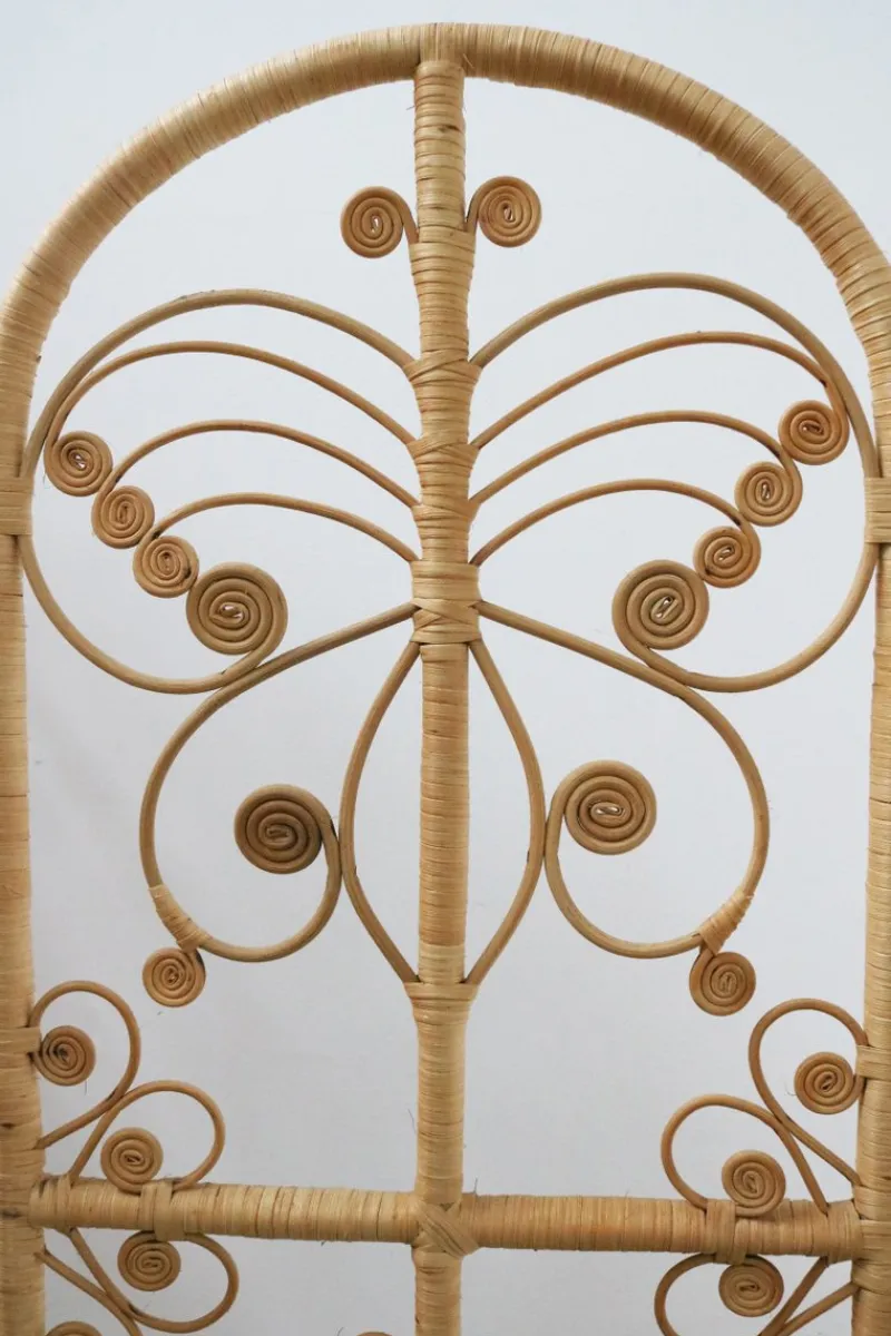 Online Pamono Sculptural Three-Part Room Divider in Rattan and Wicker, 1970s