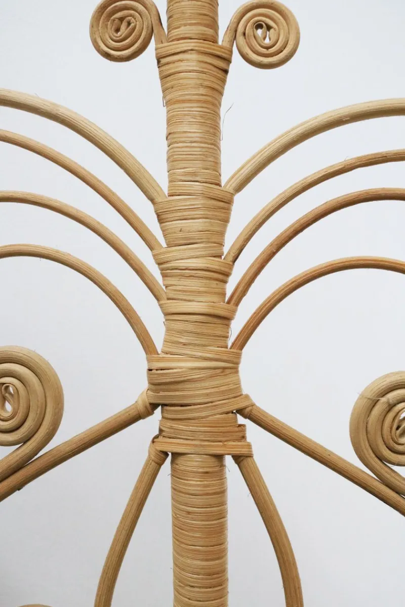 Online Pamono Sculptural Three-Part Room Divider in Rattan and Wicker, 1970s