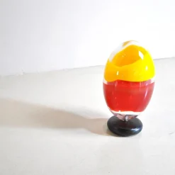 Pamono Sculpture Egg in Heavy Glass Polychrome><noscript><img width=