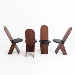 Pamono SD57 Chairs attributed to Marco Zanuso for Poggi, Italy, 1970s, Set of 4> Side Chairs & Dining Chairs