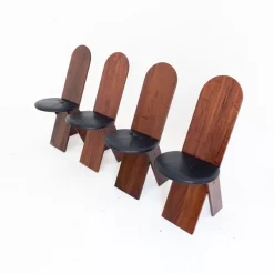 Pamono SD57 Chairs attributed to Marco Zanuso for Poggi, Italy, 1970s, Set of 4><noscript><img width=