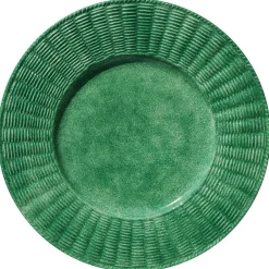 Discount Pamono Sea Green Wicker Plates from Este Ceramiche, Set of 6