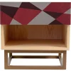 Online Pamono Seasons Bedside Table in Metal and Leather by Oscar Maschera