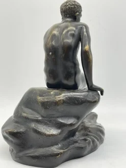 Discount Pamono Seated Athletic Youth, Bronze Sculpture