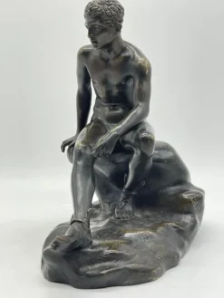 Discount Pamono Seated Athletic Youth, Bronze Sculpture