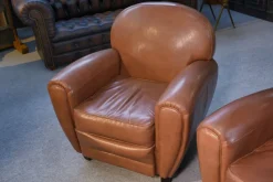 Pamono 2-Seater Sofa and Club Armchairs in Faux Leather, 1980s, Set of 3