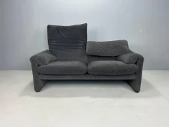 Pamono 2-Seater Sofa and Lounge Chair for Cassina attributed to Vico Magistretti for Cassina, 1970s, Set of 2> Living Room Sets