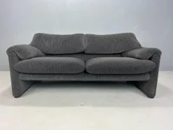 Pamono 2-Seater Sofa and Lounge Chair for Cassina attributed to Vico Magistretti for Cassina, 1970s, Set of 2><noscript><img width=