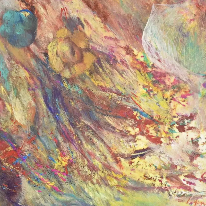Pamono Sebastiano Sanguigni, Still Life Abstraction, Oil Painting, 2000s> Abstraction