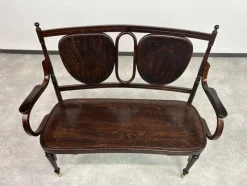 Hot Pamono Secession Bentwood Bench from Thonet, 1890s