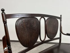 Hot Pamono Secession Bentwood Bench from Thonet, 1890s