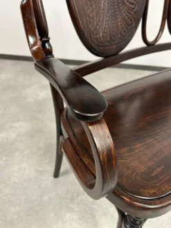 Hot Pamono Secession Bentwood Bench from Thonet, 1890s
