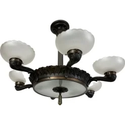 Discount Pamono Secession Bronze Chandelier, 1920s