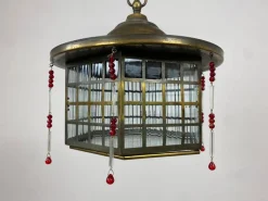 Pamono Secession Hanging Lamp attributed Josef Hoffmann, 1890s><noscript><img width=