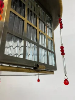 Pamono Secession Hanging Lamp attributed Josef Hoffmann, 1890s><noscript><img width=