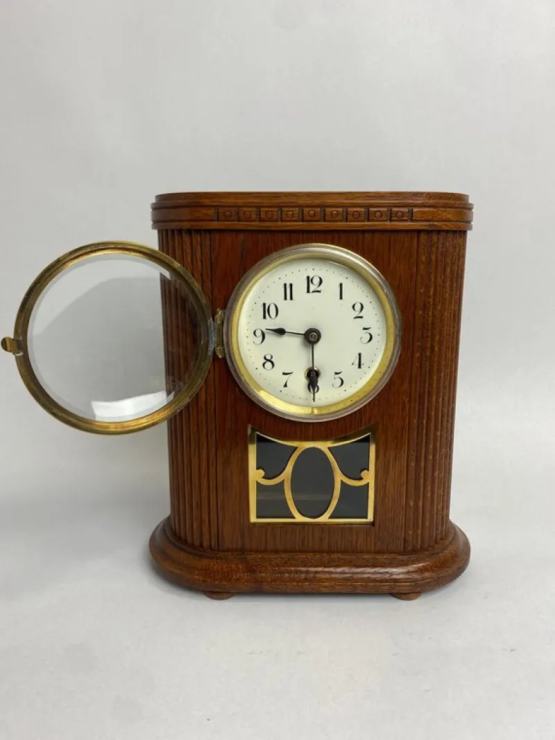 Pamono Secession Mantel Clock by Otto Prutscher, 1890s> Clocks