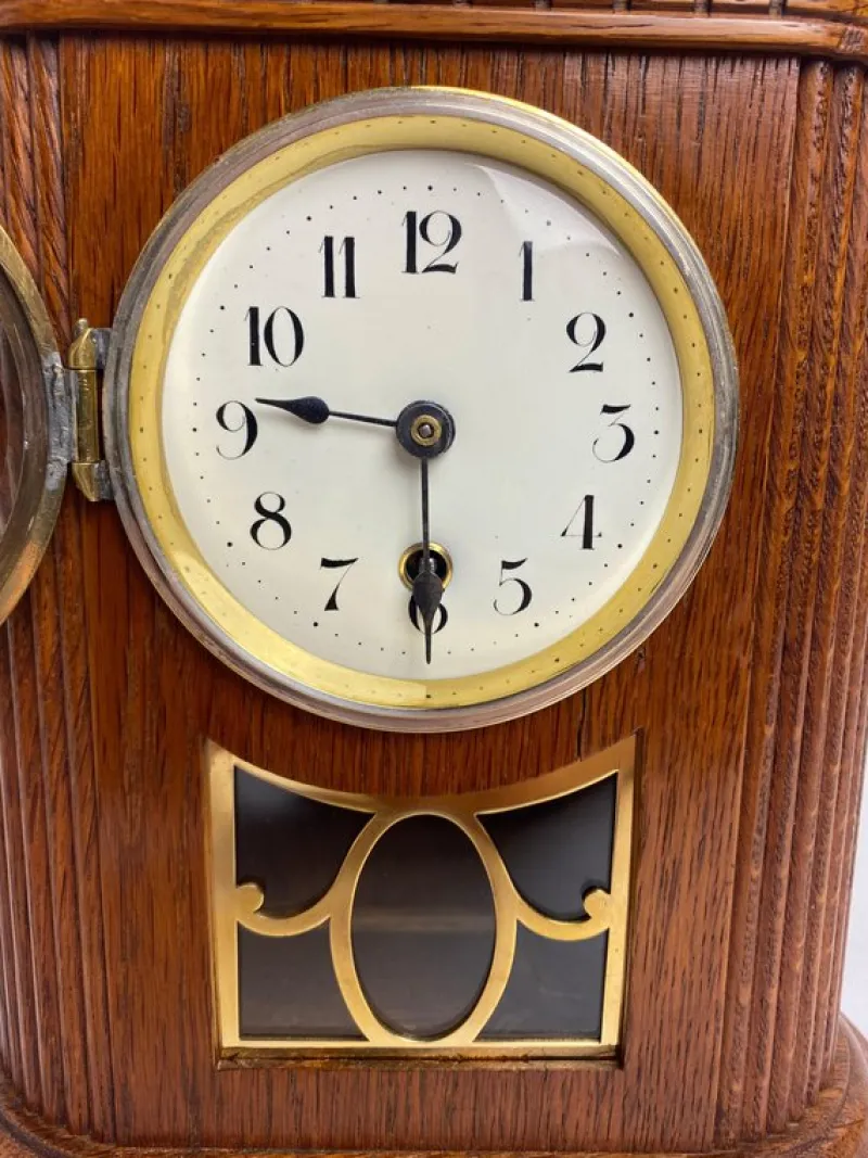 Pamono Secession Mantel Clock by Otto Prutscher, 1890s> Clocks
