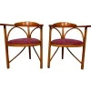 Pamono Secession No. 81 Tripod Chairs attributed to Thonet, 1930s, Set of 2