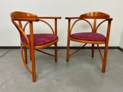 Pamono Secession No. 81 Tripod Chairs attributed to Thonet, 1930s, Set of 2