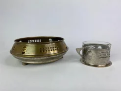 Pamono Secession Sugar Bowl attributed to Argentor Wien, 1890s> Coffee & Tea Service