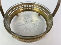 Pamono Secessionist Brass Baskets and Toothpick Holder attributed to Hans Ofner / Josef Hoffmann, 1890s, Set of 3><noscript><img width=