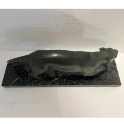 Clearance Pamono Secondo, Art Deco Panther, 1930, Bronze with Marble Base