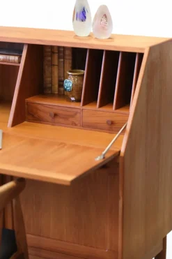 Pamono Secretary in Teak Denmark by H.W. Klein for Bramin, 1960s><noscript><img width=