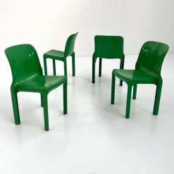 Online Pamono Selene Chairs by Vico Magistretti for Artemide, 1970s, Set of 4