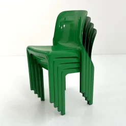 Online Pamono Selene Chairs by Vico Magistretti for Artemide, 1970s, Set of 4