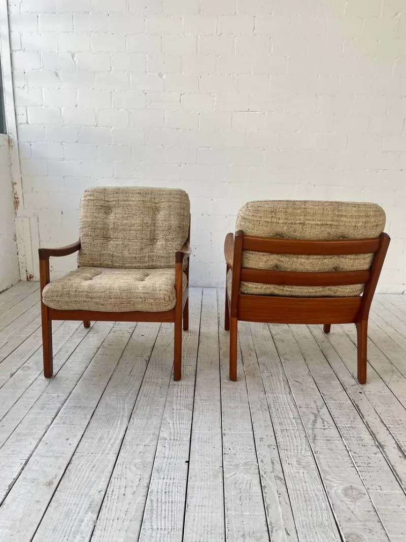 Pamono Senator Easy Chairs by Ole Wanscher for Cado, 1960s, Set of 2> Lounge Chairs & Armchairs