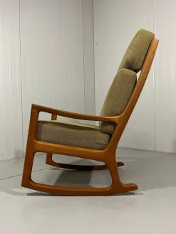 Pamono Senator High Back Rocking Chair by Ole Wanscher for Poul Jeppesens Møbelfabrik, 1960s> Rocking Chairs