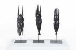 Pamono Senegalese Artist, Masks of the Seven Days of the Week, 1950, Ebony, Set of 7><noscript><img width=