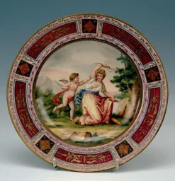 Clearance Pamono Serving Plate from Viennese Imperial Porcelain Manufactory, 1816