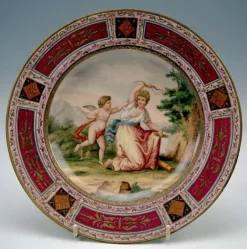 Clearance Pamono Serving Plate from Viennese Imperial Porcelain Manufactory, 1816