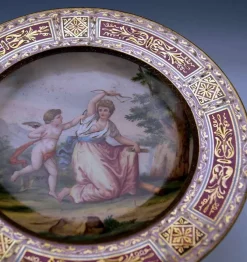 Clearance Pamono Serving Plate from Viennese Imperial Porcelain Manufactory, 1816